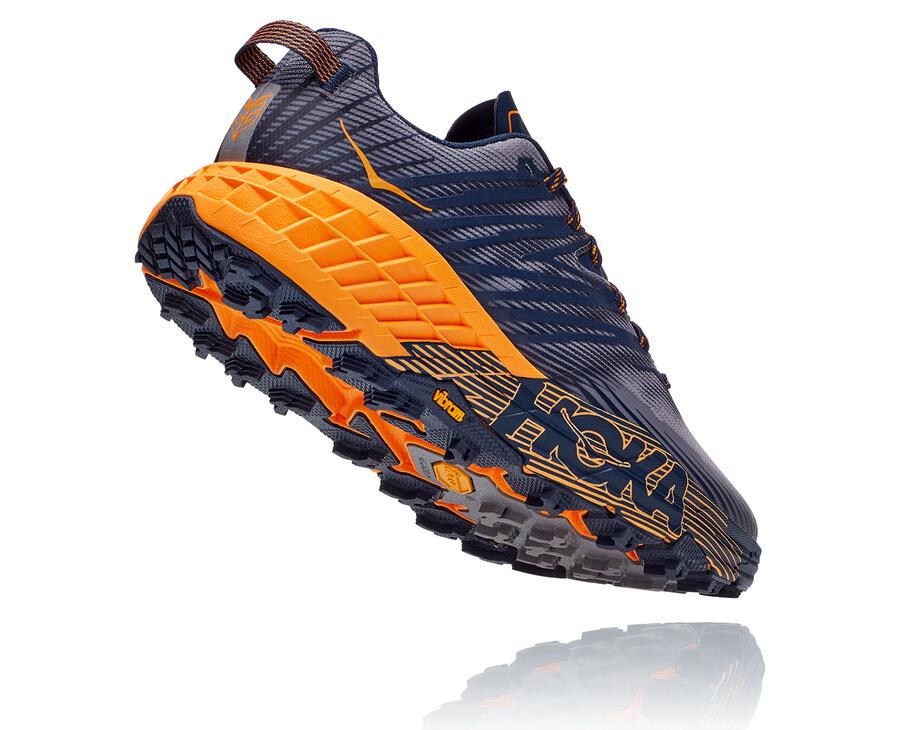 Hoka One One Trailove Tenisky Panske Modre/Oranžové - Speedgoat 4 - 04139-ZWAE